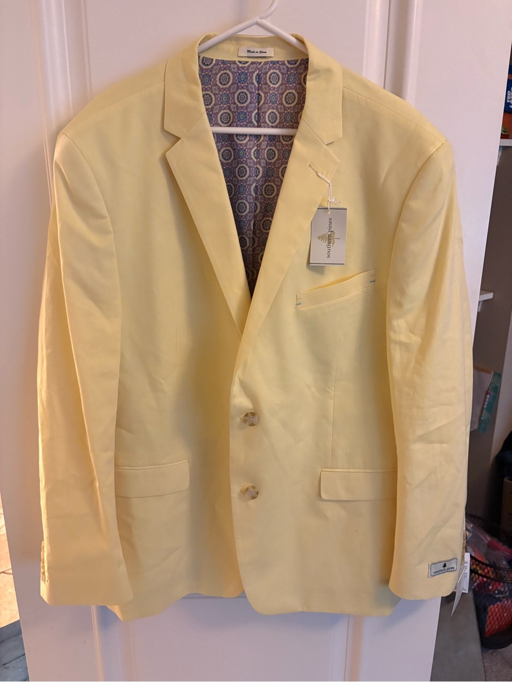 Southern Pines Lightweight Yellow Blazer NWT